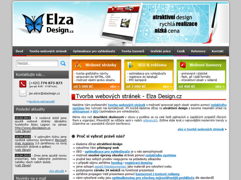 Elza Design.cz screenshot