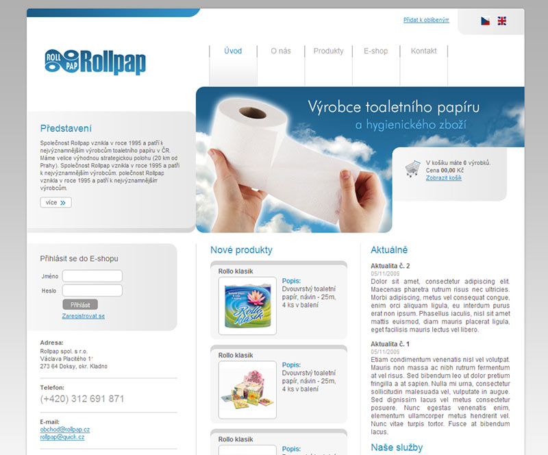 E-shop Rollpap.cz screenshot