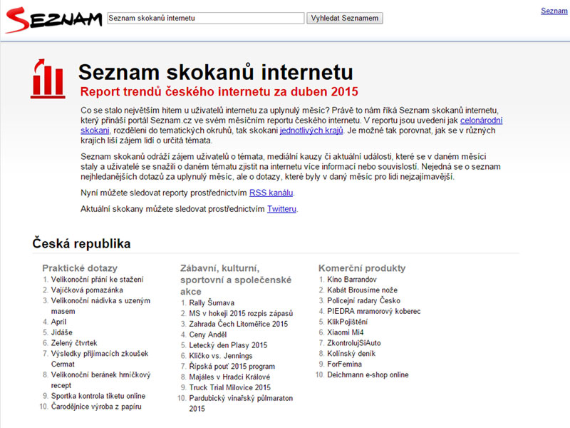Seznam skokanů by Seznam.cz screenshot